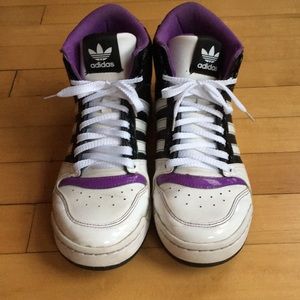 Adidas Neo Raleigh purple hi tops